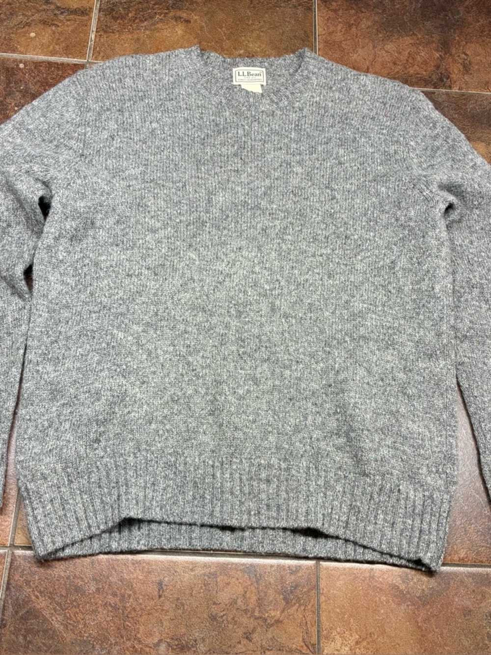 L.L. Bean Men's Wool Gray Crewneck Sweater
